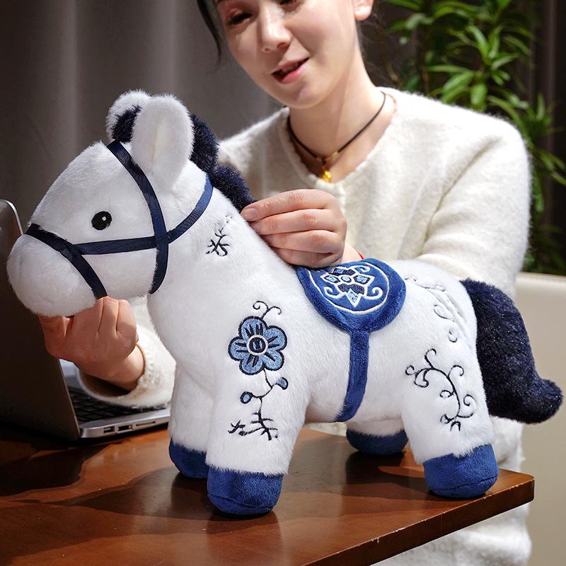 2026 Year of the Horse Zodiac Plush Mascot - Customizable Little Horse Doll for Company Annual Meeting Gifts