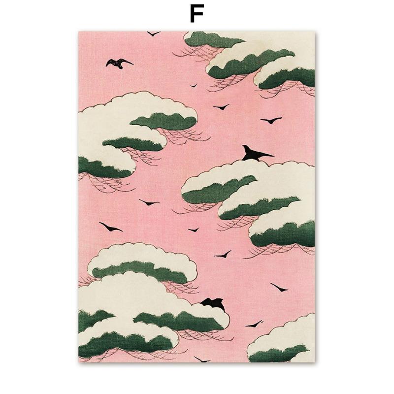 Hokusai Ohara Koson Japanese Art Poster Vintage Guest Room Home Bar Cafe Decoration Home Decoration Print Wall Poster Pictures