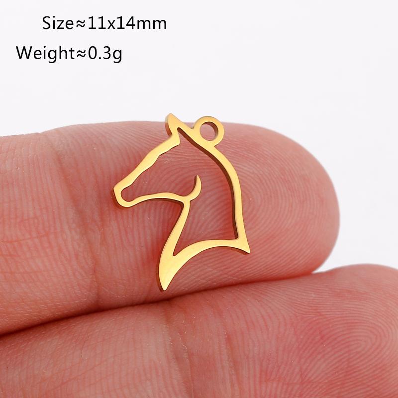 1Pc Stainless Steel Horse/Sheep/Giraffe Charms Cute Elephant Animal Pendant Diy Jewelry Making Accessory For Necklace Bracelet