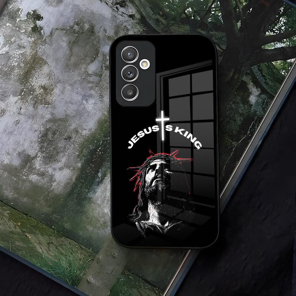 Verse Of The Christian Bible Jesus Phone Case Glass For Samsung Galaxy S24 S26 S25 S22 S20 S23 S21 Ultra Fe Plus A16 A34 A54 A24