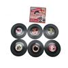 Sada 6 vinylových podložek Kreativní podložky pod nápoje Vinylová deska Hudební podložky se stojánkem na gramofonové desky Podložky pod desky