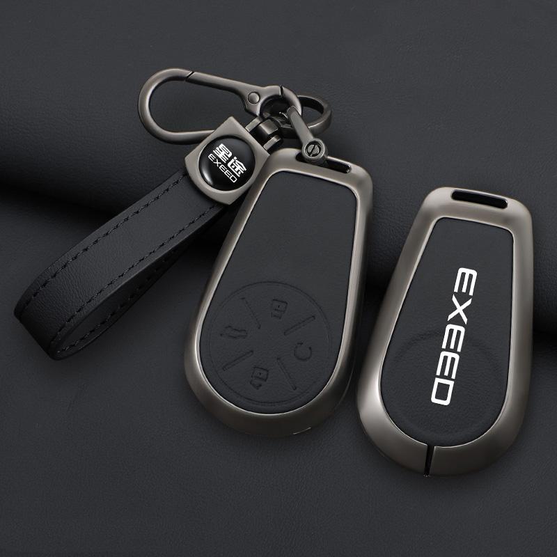 Fit For Chery Auto Exeed Series VX Lx Rx TXL Modified Fl Cdm Phev Zinc Alloy Auto Key Fob Cover Smart Case Housing Mount Remote Key Fob Ring Key