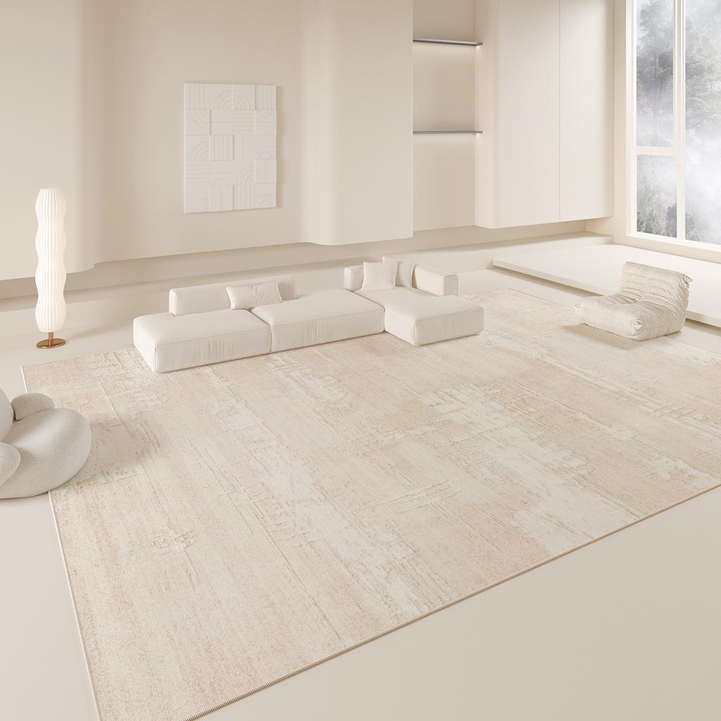 Line Cream Style Carpet Anti-slip and Easy-to-Clean Bedroom Floor Mat Living Room Carpet Home Decoration