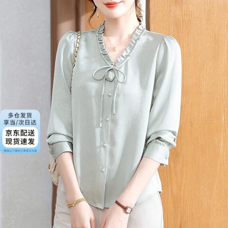 XUEXI Women s Plus Size Spring Chiffon Blouse 3XL