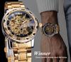 Fashion Winner Top Brand Luxury Men Transparent Diamond Luminou Smovement Male Mechanical Skeleton Royal Design Wrist Watch