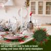 6 Pcs 15.75 Inch Christmas Greenery Placemats Artificial Winter Pine Placemat Pinecone With Red Berries Cedar Branch Place Mat D