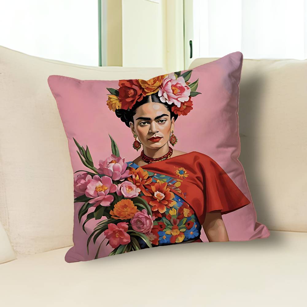 Fashion F-FridaS-S K-Kahlos Various Sizes Square Pillow Case For Car Home Bedchamber Decor Custom Valentine Gift