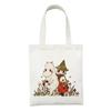 White Ladies Canvas Shopping Bag Eco Female Shoulder Bag Cartoon Graphics Large Handbag Foldable Tote Bag for Women Shopping Bag