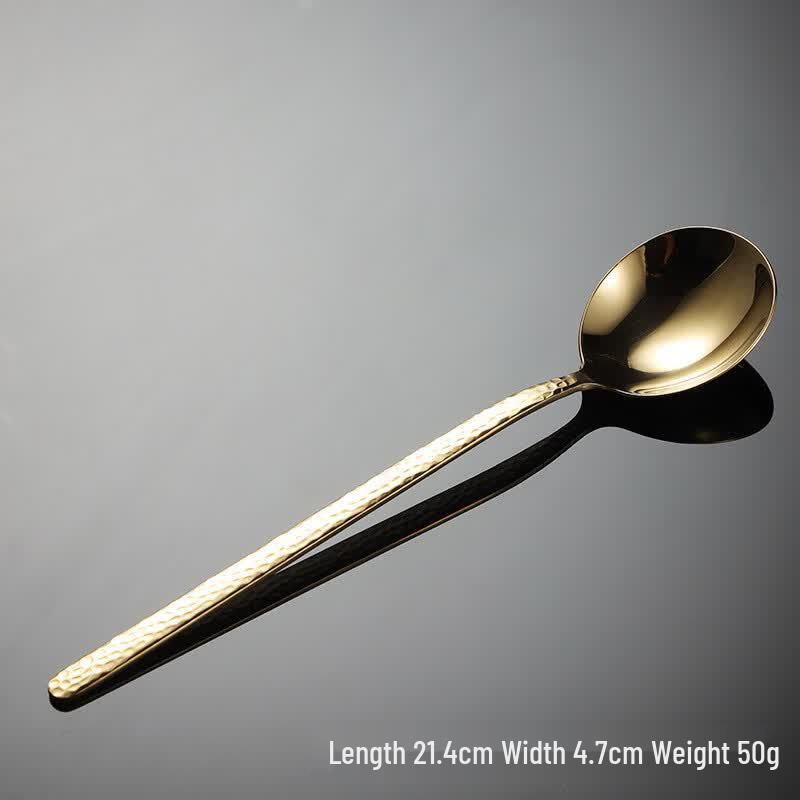 Qianxing Titanium Plated Retro Hammered Korean Spoon