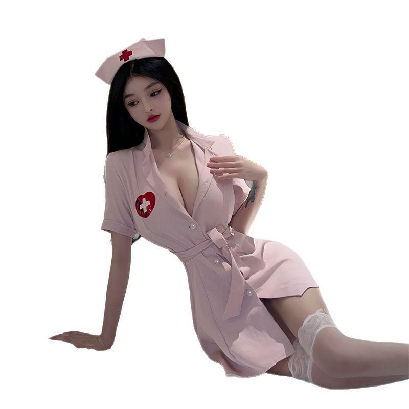 Sexy nurse outfit lingerie deep seduction hot cosplay bed pure lust uniform suit woman