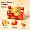 26-key Keyboard Keychain Pressable Keys Press Button Toy Cute Keyboard Fidget Toy  Bag Ornament