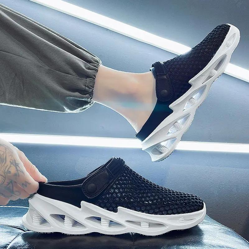 Pánské boty Dírkované Poloviční Plážové Nazouváky Mules Eva Ležérní Designérské Luxusní Mascullino 2025 Styl Originální Nízká Cena Pánské Pantofle