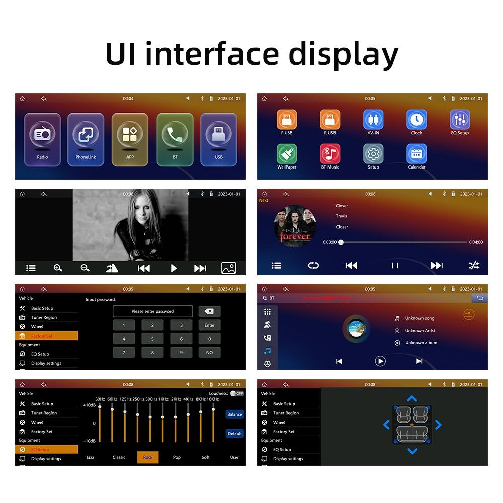 7-calowy samochodowy odtwarzacz MP5 z ekranem dotykowym i ekranem dotykowym 1 Din Radio samochodowe Carplay i Android Auto do uniwersalnego odtwarzacza multimedialnego radia samochodowego