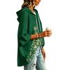 Women's Christmas Print Hooded Pullover Top with Three-Quarter Sleeves