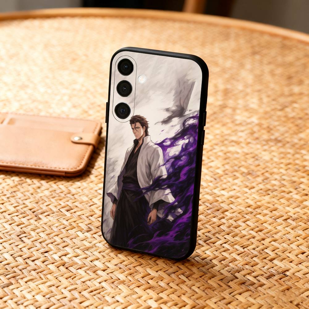 B-Bleach Anime A-Aizen Phone Case For Samsung A73,72,71,53,52,51,22,91,80, Soft Black Cover