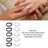 10pcs Plastic Ring Sizer Tool Clear Printing Ring Measurement Tool Finger Measuring Gauge  For Men