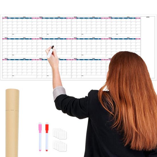 Extra Large Calendar Without Date Easy Planning Reusable Matte Whiteboard Wall Calendar Year-Round Planning Tool
