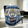 Custom Name Personalized Manchester City FC Print Blankets, Home Decor, Bedroom, Sofa, Camping, Couch, Gifts for Birthday Christmas