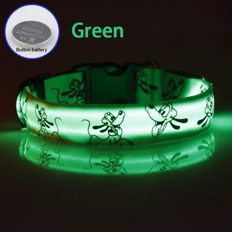 

USB Rechargeable Adjustable LED Dog Collar Light Night Safety Glowing Collar for Large Dogs Cats Reflective Waterproof Pet S Neck 22-40cm