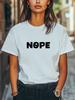 Nope Grafikdruck Unisex Damen Herren T-Shirt Trendiges Tee Lässiges Tee Unisex T-Shirt