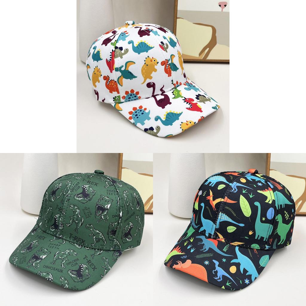 Cartoon Dinosaur Kids Baseball Cap With Sun Protection For Summer Outdoors