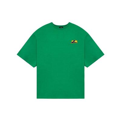 We11done Ss22 Solid Color Logo Short Sleeve T-Shirt Unisex Tops Green WD-TT1-22-710-U-GR