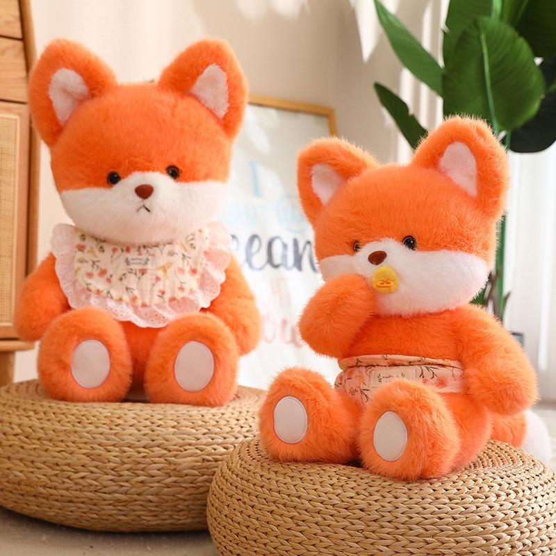 Cute Animal Fox Cat Bear Rabbit Plush Doll Stuffed Toy For Babies High Quality And Adorable