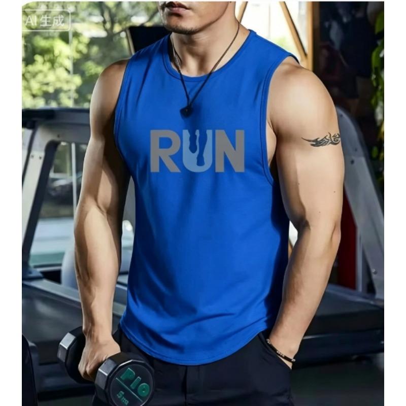 2026 Summer New Trendy Design Printed Sleeveless T-shirt Men's Fitness Training Basketball Tank Top Loose Quick Drying Top