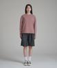 Noming Loose Fit Cropped Pigment Long Sleeve - Burgundy