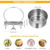 Bird Water Feeder 2-Piece Stainless Steel Pet Bowl Bird Feeding Watering Supplies for Cage Parrots Cockatiels Conure Pigeon