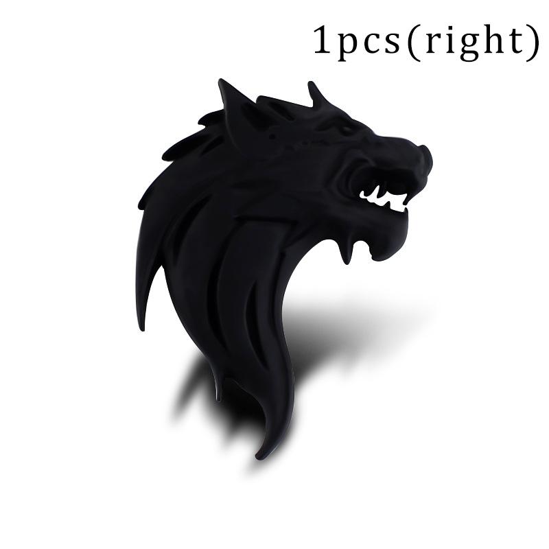 3D Car Metal Wolf Sticker Modification Decorative Sticker Personality Car Sticker