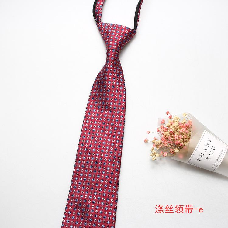 Hot-Selling Formal 8Cm Business Tie, Men'S Zipper Lazy Tie, Small Flower Cashew Nut Ideas, A Variety Of Colors