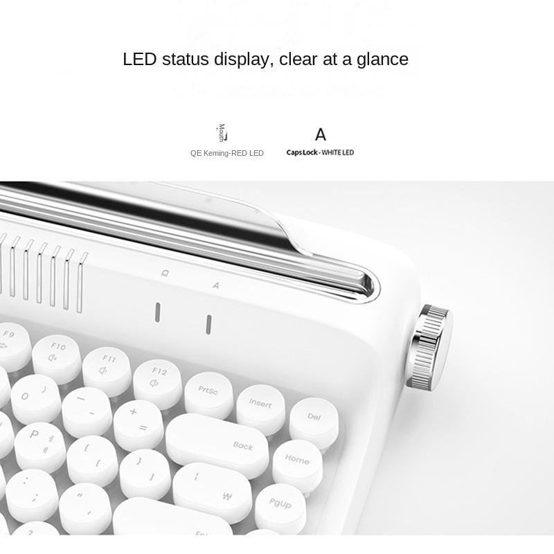 Actto Ansun Bluetooth Wireless Keyboard B303 Office Typewriter Tablet with Stylish Vintage Round Keycaps