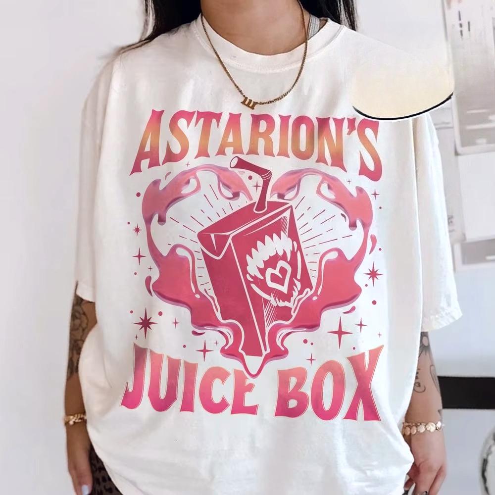 Funny Astarion Game Fan Comfort Unisex Tee Astarion’s Juice Box BG3 T Shirt Fantasy Bookish Shirt Funny Oversize Tees Cotton