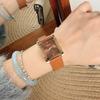 Belt Watch Caramel Color Square Simple Waterproof Women'S Watch