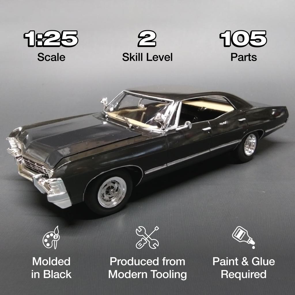 AMT 1/25 Supernatural 1967 Chevrolet Impala 4-Door Baby Plastic Model Kit AMT1124