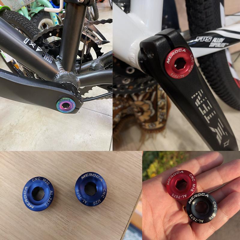 M18/M19/M20 Cranks Screw CNC Aluminum Alloy Crankset Arm Bolt Crankset Cover General Cycling Accessories
