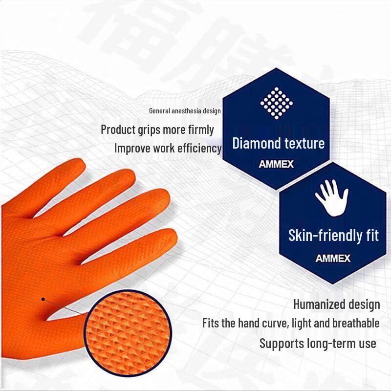 Shixun Industrial Black Diamond Nitrile Gloves