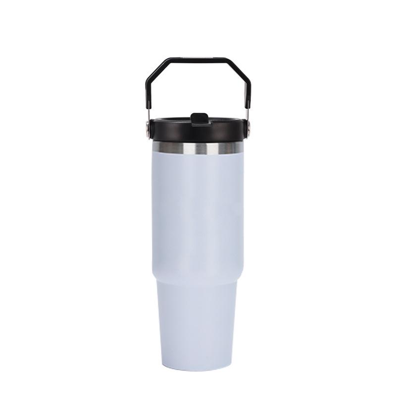 30 Oz Thermos Bottle and Straw Cup Thermal Coffee Cups Travel Camping Portable Sealed To Prevent Leakage Straw/Flip Water Bottle