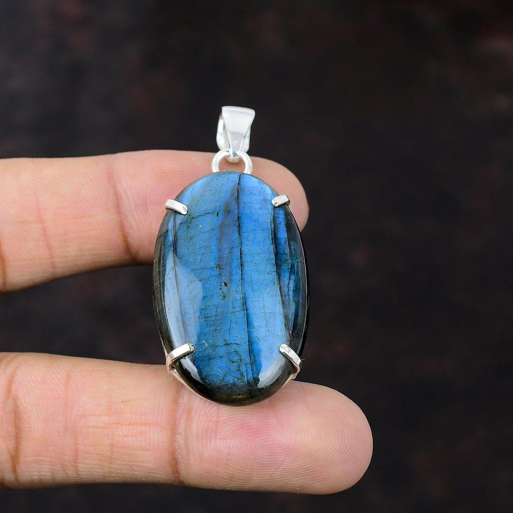 Labradorite Pendant Handmade Unique Design Jewelry 925 Sterling Silver Pendant Very Pretty Gemstone Pendant Gift For Mom Labradorite Jewelry