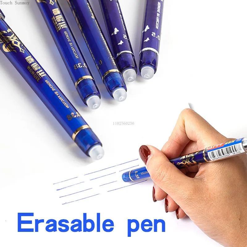 26 Pcs/Kit Kawaii Erasable Pens Blue/black/red 035mm Gel Pen Gel Ink Stationery School Writing Supplies for Notebook Office Stu