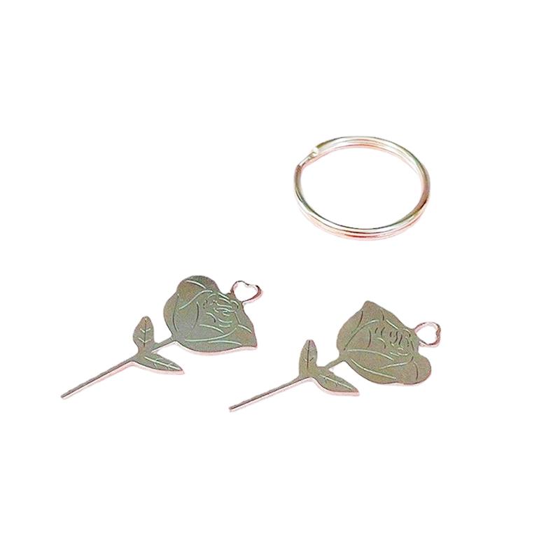 2 Teile/satz Rose Form Edelstahl Nadel Für Smartphone Universal Fingerhut