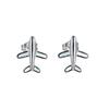 Ebay rose gold opal airplane stud earrings femininity simple and versatile ins ear jewelry