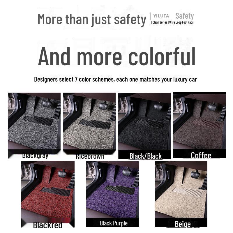 Waterproof Binyue 2020 Car Foot Mat with Wire Ring Decoration