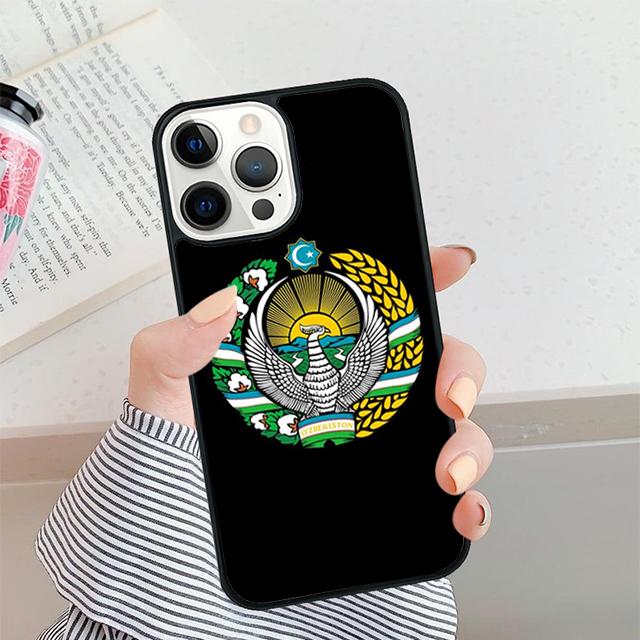 

Чехол для телефона с флагом Узбекистана для iPhone 17 Air 15 16 13 14 Pro Max 11 12 14 Pro Max Plus 13 12 Чехол coque Fundas iPhone 13