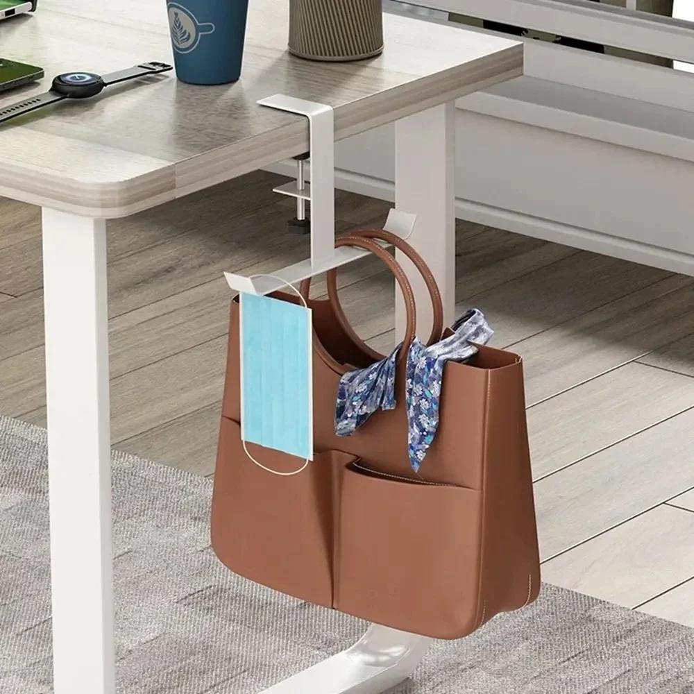 1pc Einstellbare Schreibtisch Rand Haken Ohne Stanzen Büro Desktop Rand Hängen Tasche Haken Student Rucksack Lagerung Hängen Haken