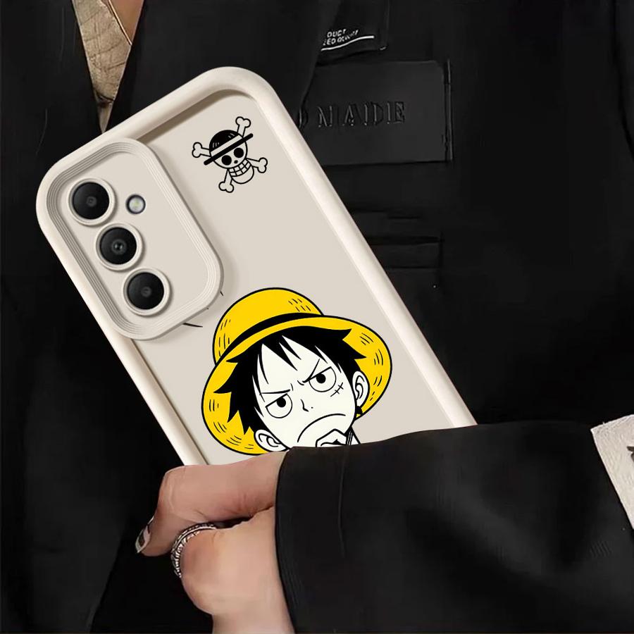 Case for Samsung Galaxy A55 A25 A06 A54 A52 A72 A71 A15 A35 A73 A53 A51 Soft Cover Cute One Piece Luffy