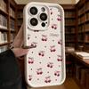 Cherry with Bow and Polka Dots Soft TPU Phone Case for iPhone 17 16 15 14 13 12 11 Pro Max Plus Shockproof Anti-Slip Cover