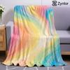 Rainbow Swirl Pastel Ultra Soft Sherpa Fleece Blanket Fluffy Warm Halloween Cozy Throw for Sofa Couch Bedroom Gift All Season
