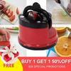 Portable Red Suction Cup Sharpener Tool Suitable Home Kitchen Friut Cut-knife Tool Outdoor Household Sharpener Accessories